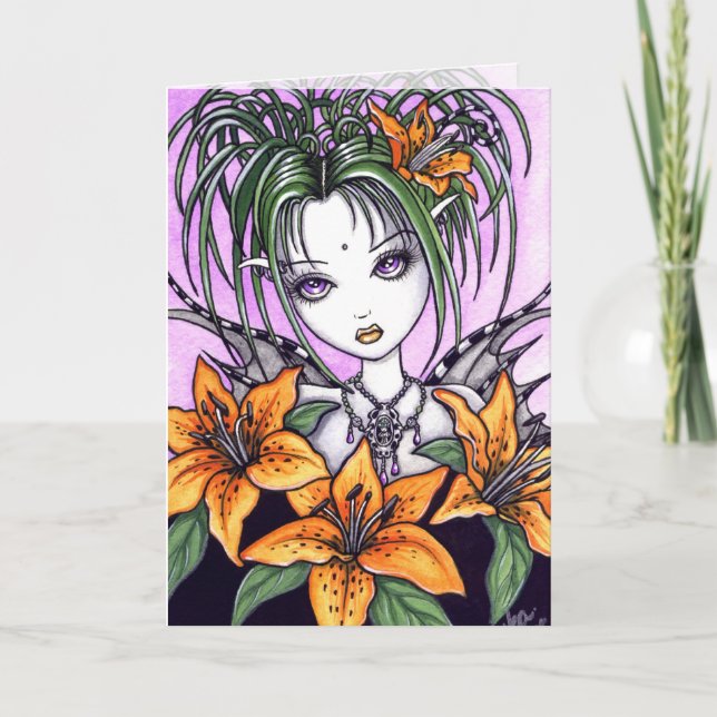 Ayla Tiger Lilly Fee-Karte Karte (Vorderseite)