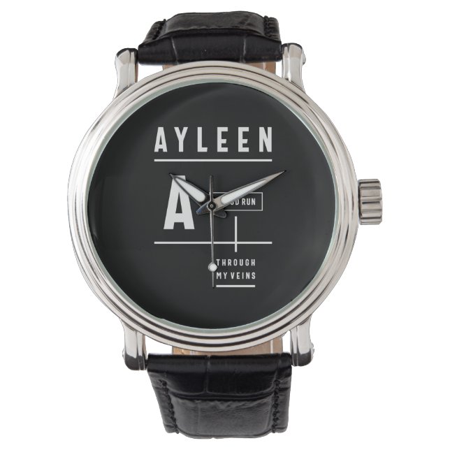 Ayleen Personalisiert Name Birthday Gift Armbanduhr (Vorderseite)