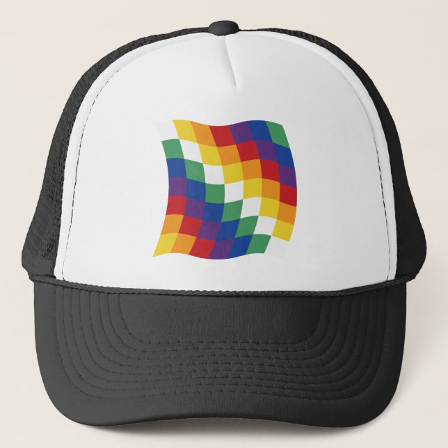 Aymara Flag Hat Truckerkappe (Vorderseite)