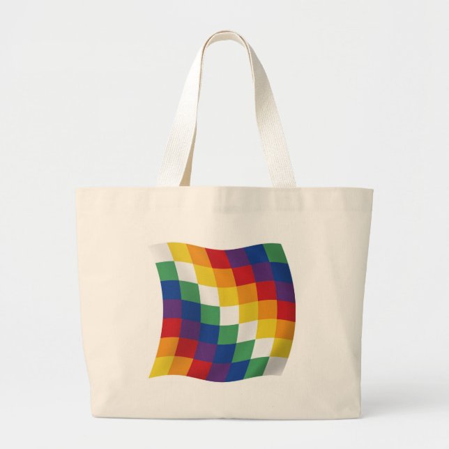 Aymara Flag Tote Bag Jumbo Stoffbeutel (Vorne)