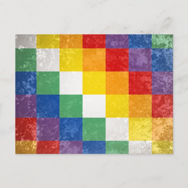 Aymara-Menschenflagge Postkarte (Vorderseite)