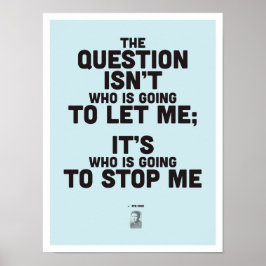 Ayn Rand Inspirational Zitat - Philosophieplakat Poster
