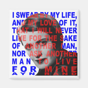 Ayn Rand-Zitat-Magnet Magnet