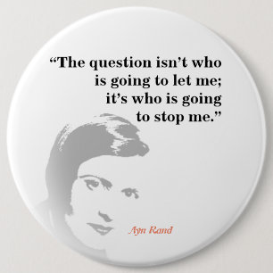 Ayn Rand zitiert zur Frage Button