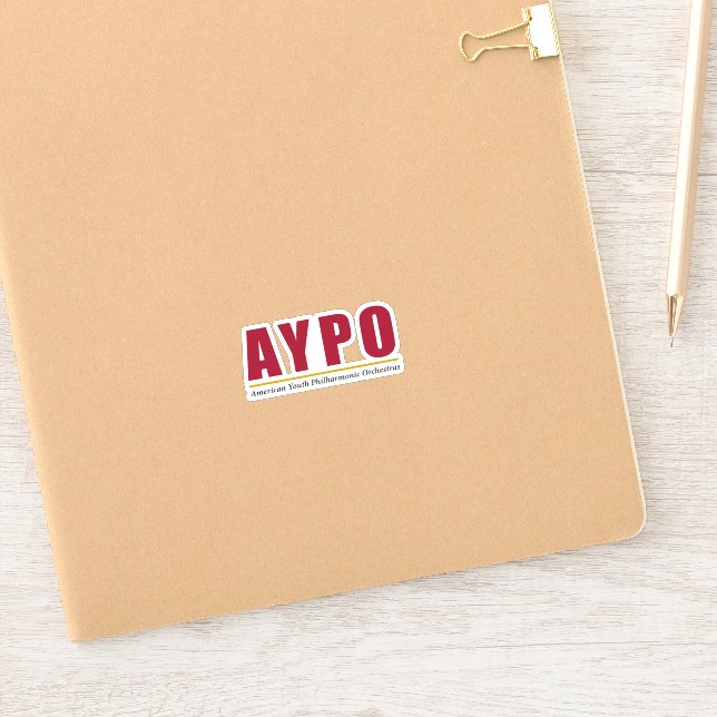 AYPO Rote Logo-Aufkleber Aufkleber (Notizbuch)