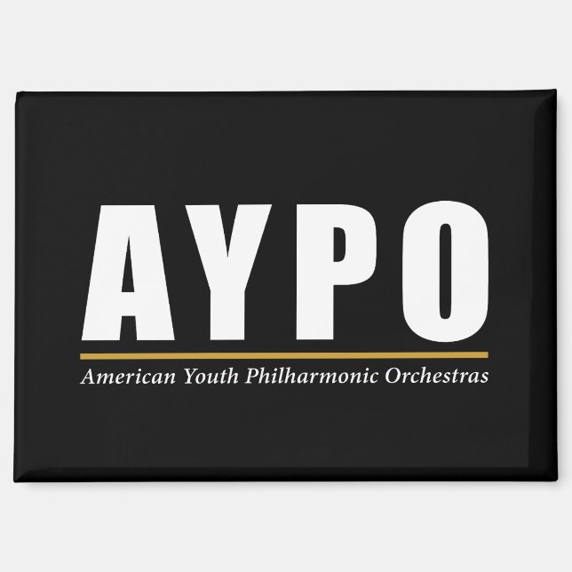 AYPO White Logo Magnet (Vorderseite)