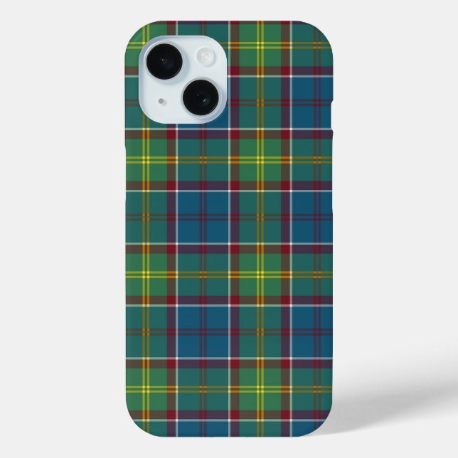 Ayrshire Scotland District Tartan Pattern iPhone 15 Hülle (Rückseite)