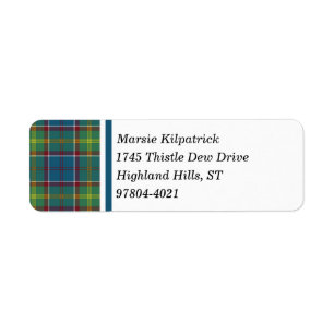 Ayrshire Tartan Blue und Green Scott Kariert