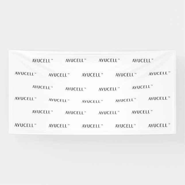 Ayucell 4x8 Étape et bannière répétée - Blanc (Horizontal)