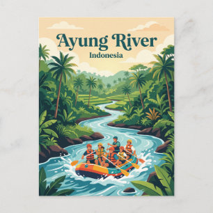 Ayung Fluss Bali Indonesien Postkarte