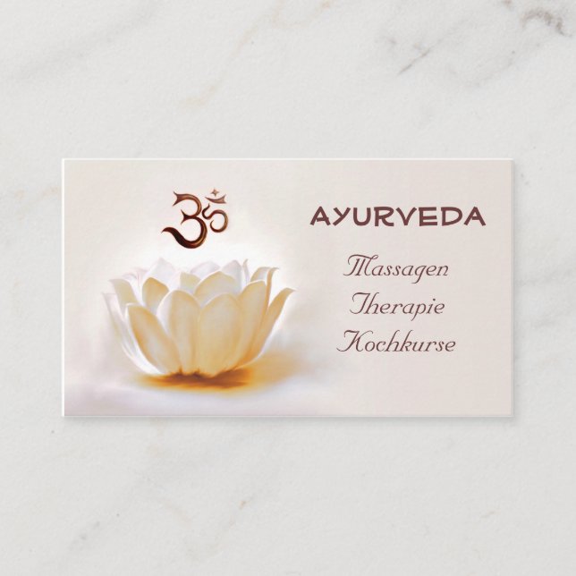 Ayurveda Visitenkarte (Vorderseite)