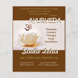 Ayurveda Yoga publiait le prospectus Lotus avec Om