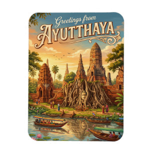 Ayutthaya Historischer Park Thailand Magnet