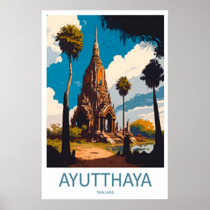 Ayutthaya-Reise-Druck-Wandkunst Ayutthaya-Wand Poster