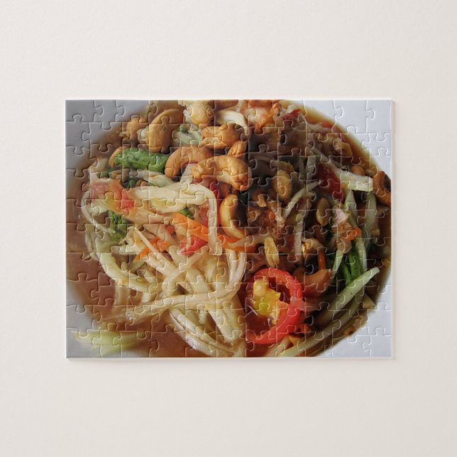 Ayutthaya Spicy Papaya Salad [Som Tam] mit Cashew (Horizontal)