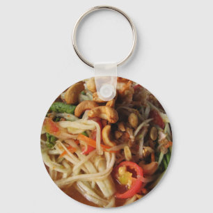 Ayutthaya Spicy Papaya Salad [Som Tam] mit Cashew Schlüsselanhänger