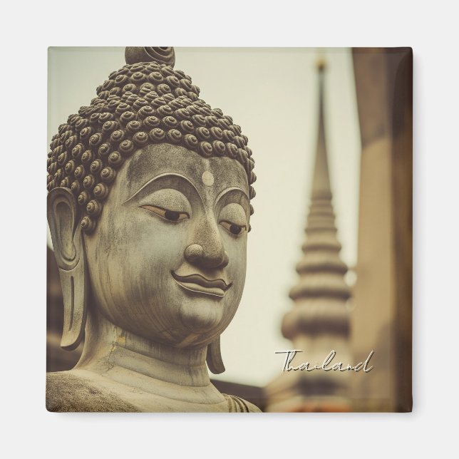 Ayutthaya Thailand Buddha-Statue Magnet (Vorne)