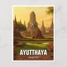 Ayutthaya Thailand Travel Postkarte