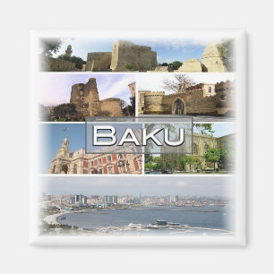 AZ003 BAKU, Aserbaidschan, Asien, Kühlschrank Magnet