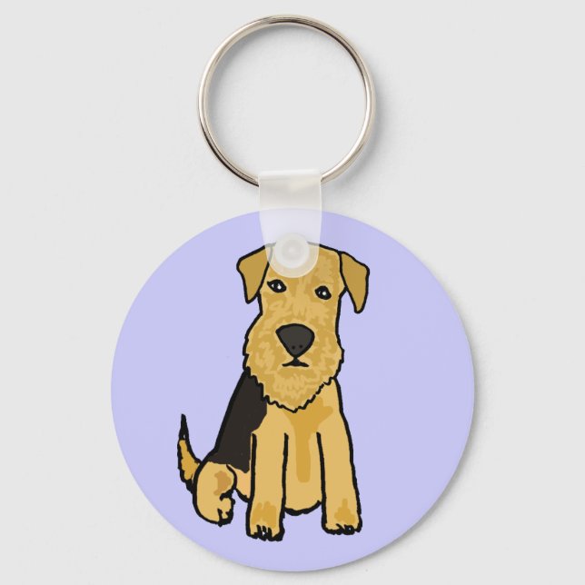 AZ-Airedale-Schlüsselanhänger Schlüsselanhänger (Vorderseite)