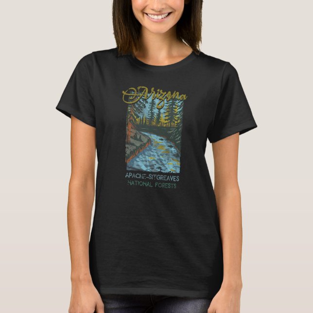 AZ Arizona Grand Canyon Apache Sitgreaves National T-Shirt (Vorderseite)
