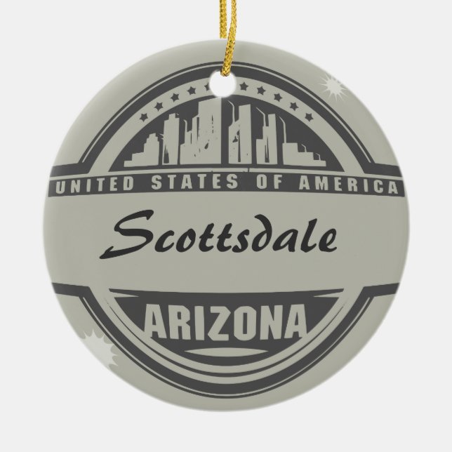AZ Arizona Siegel SIE ÄNDERN IHRE STADT Keramik Ornament (Vorne)