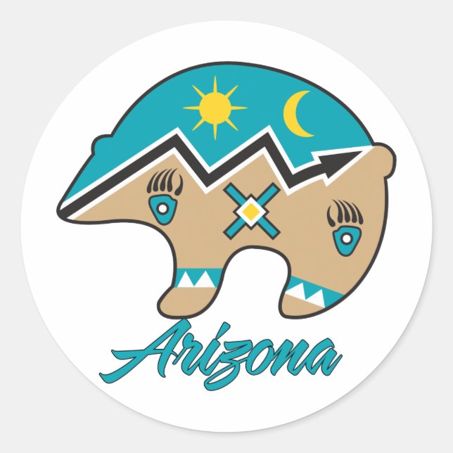 AZ Bear Clan Runder Aufkleber (Vorderseite)