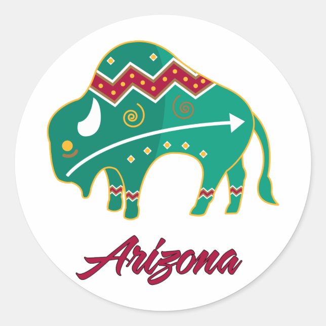 AZ Buffalo Clan 2 Runder Aufkleber (Vorderseite)