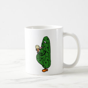 AZ-, schwangere Essiggurke, die Eiscreme-Cartoon Kaffeetasse
