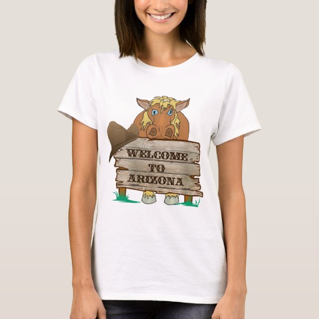 AZ - Willkommen beim Pferd von Arizona T-Shirt (Vorderseite)