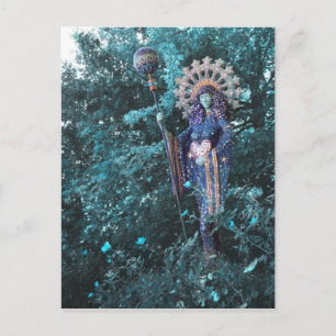 Aza-Göttin der weiblichen Energie des Kosmos Postkarte