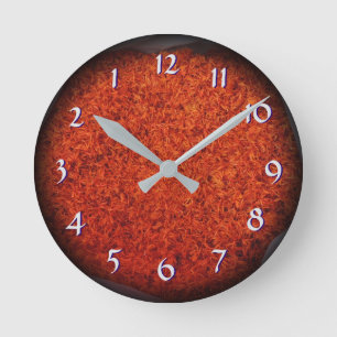 Azafran Saffron Turn Back the Time Backwards Clock Runde Wanduhr