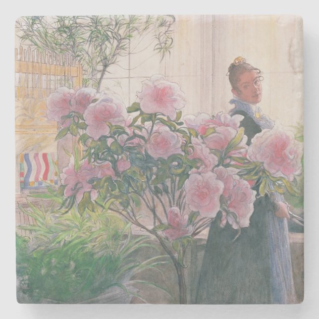 Azalea, 1906 (w/c auf Papier) Steinuntersetzer (Vorderseite)