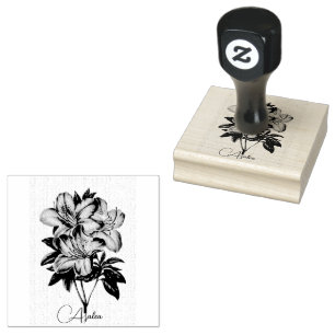 Azalea Blume Gummi Briefmarke Gummistempel
