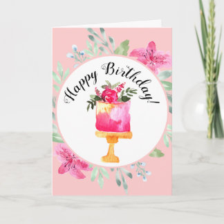 Azaleen Floral Geburtstag Karte