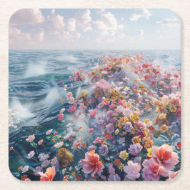 Azaleen Rechteckiger Pappuntersetzer