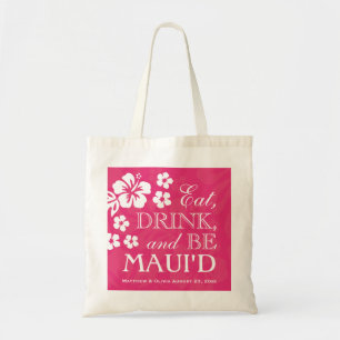 Azaleen-Rosa essen, Getränk und sind Maui'd Tragetasche