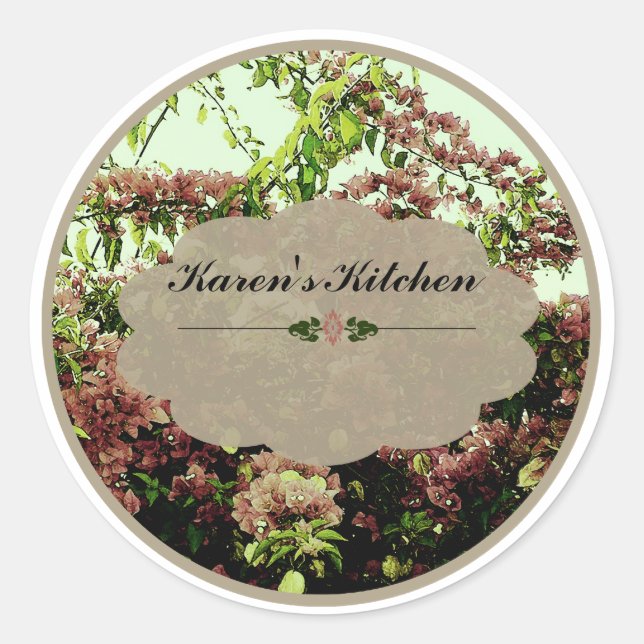 Azaleen Runder Aufkleber (Vorderseite)