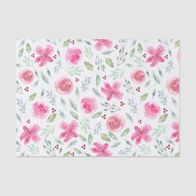 Azaleen und Rose Seidenpapier (Vorderseite)