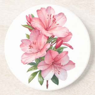 Azaleenblüten-Aquarellmalerei Getränkeuntersetzer
