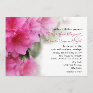 Azalées rose-foncé épousant ou invitations de