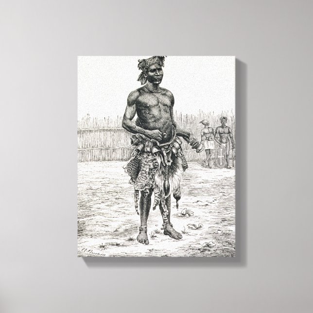 Azandeh Binsa oder Hexendoktor Leinwanddruck (Vorderseite)