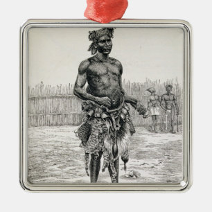 Azandeh Binsa oder Medizinmann Silbernes Ornament