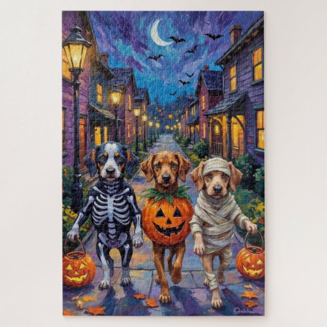 Azawakh Hunde Trick-oder-Treating Halloween-Kostüm (Vertikal)
