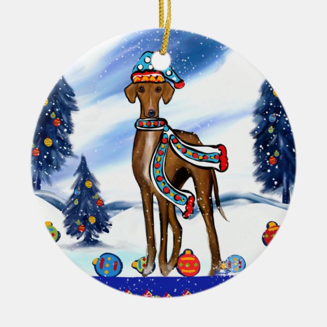 AZAWAKH KERAMIK ORNAMENT (Vorne)