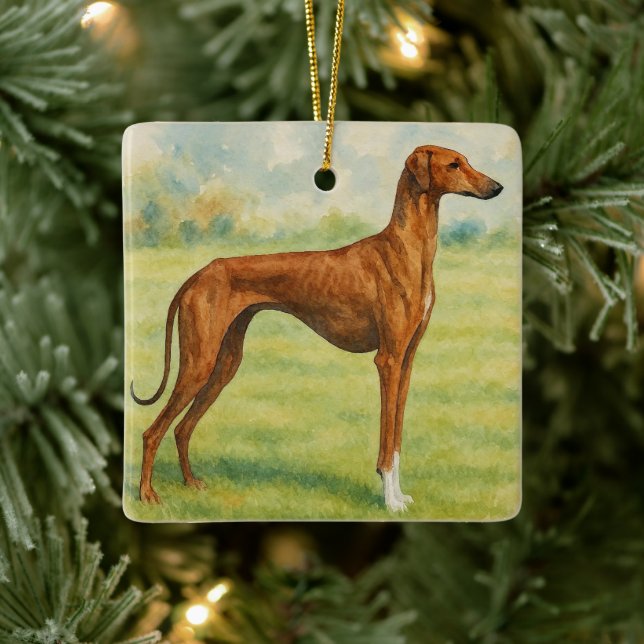 Azawakh Keramikornament (Baum)