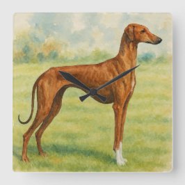 Azawakh Quadratische Wanduhr