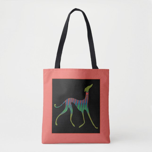 Azawakh stilisiertes „Oska " Tasche (Vorderseite)