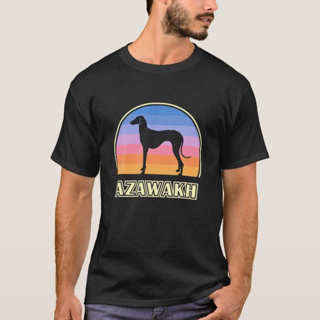 Azawakh Vintag Sunset Dog T-Shirt (Vorderseite)