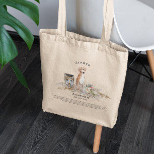Azawakh-Wasserfarben-Hund   Monogramm Tragetasche